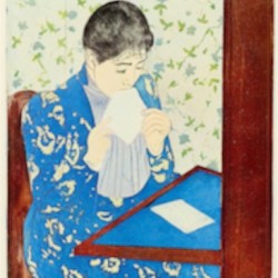 The letter 1 by Cassatt